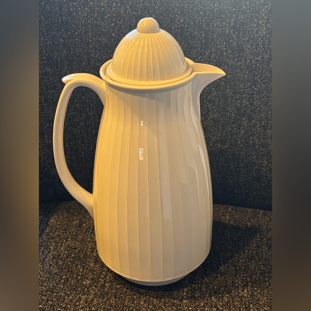 Elegant white thermal pitcher